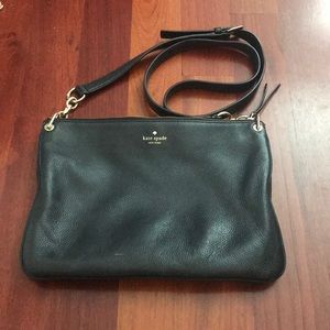 Kate Spade black leather crossbody purse.